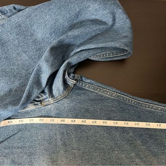 Lee Mens Jeans Size 42x30 Blue Denim Regular Fit Straight Leg 5 Pocket Design - Picture 15 of 16